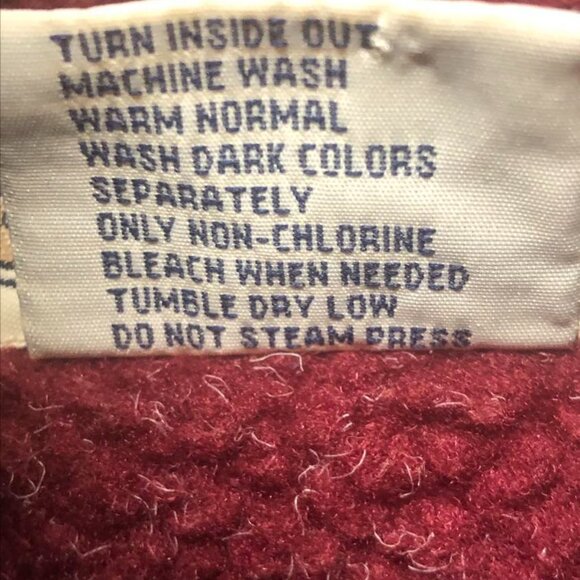 Moose Creek Fuzzy  Overhead Maroon zippered jacket- Mens- size L - Picture 5 of 7